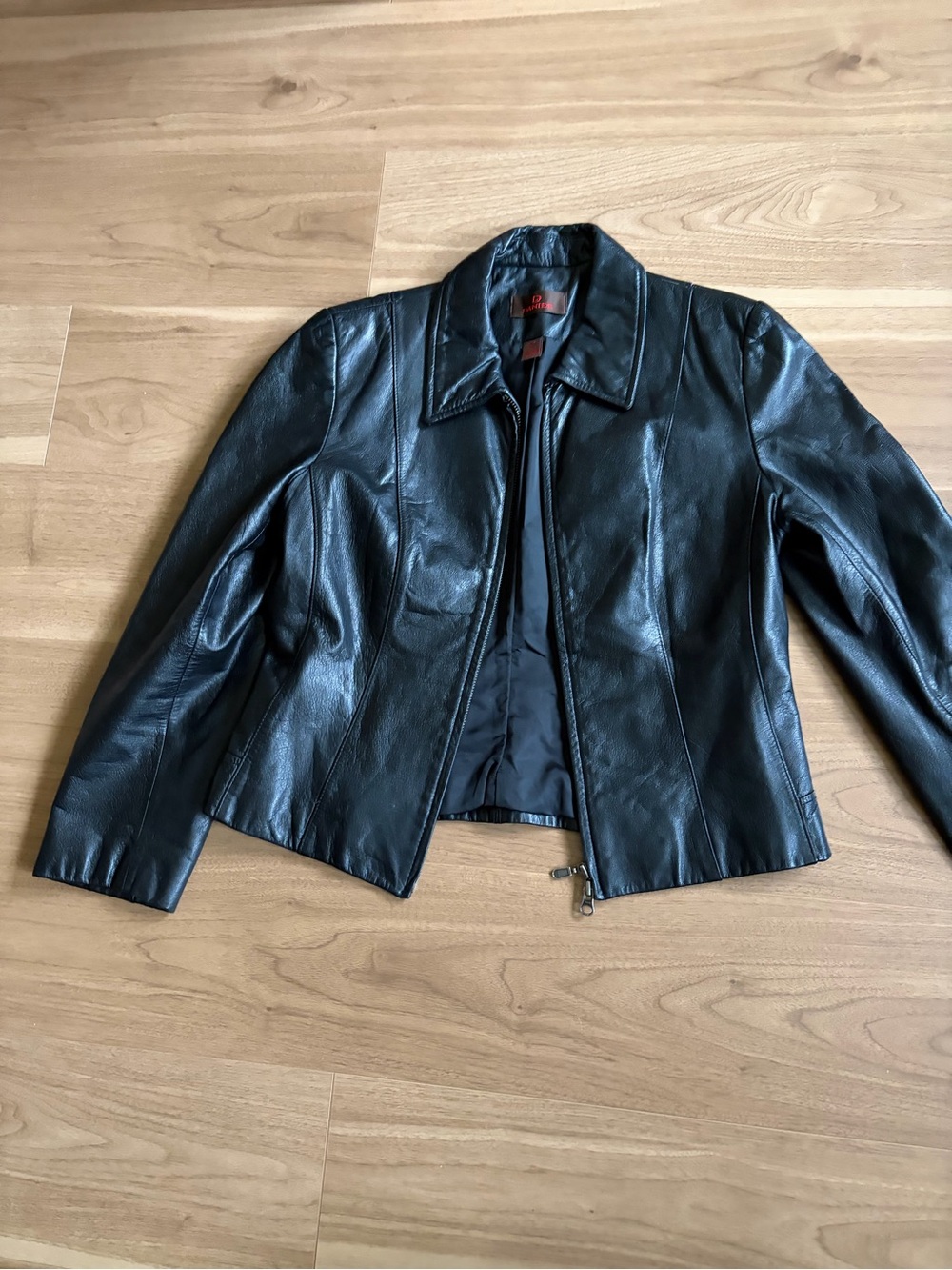 Y2K Danier Genuine Leather Moto Jacket Vintage Cropped Fitted - Picture 3 of 14